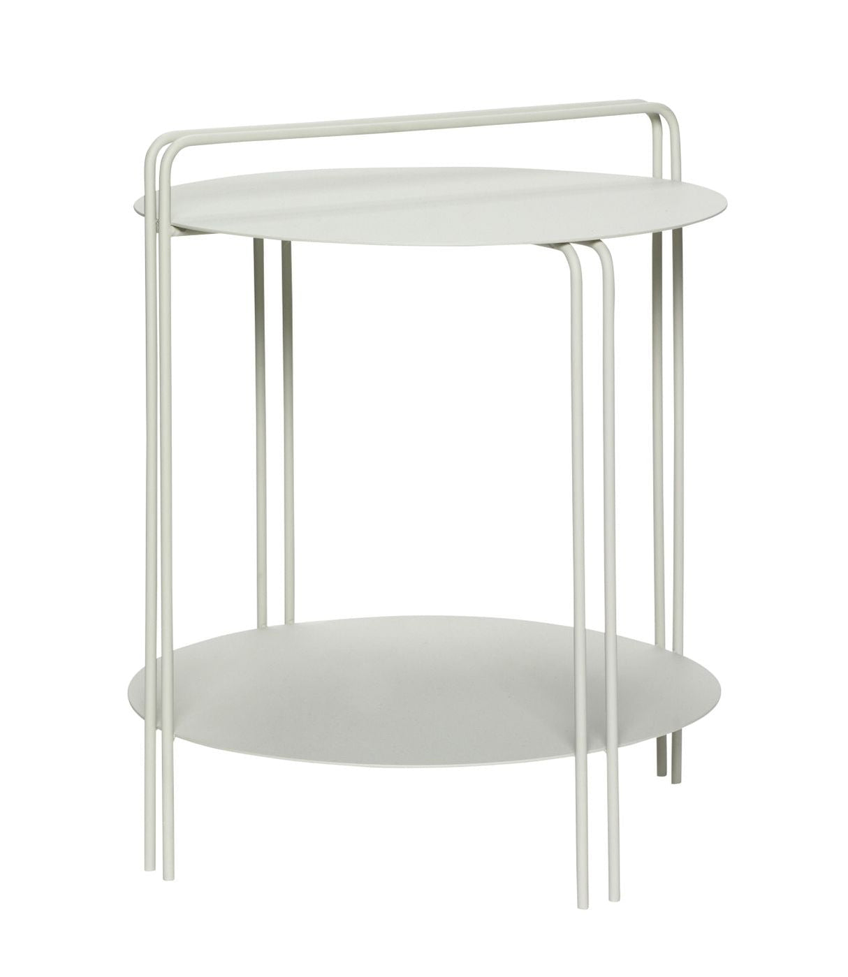 Hübsch Carry Side Table Ø45, Light gray