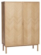 Hübsch Cabinet w. herringbone on doors, Nature