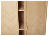 Hübsch Cabinet w. herringbone on doors, Nature