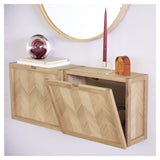 Hübsch Herringbone Shoe Cabinet, Oak veneer