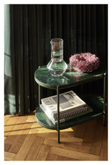 Hübsch Nusa Coffee table, 58x34, Green marble/metal