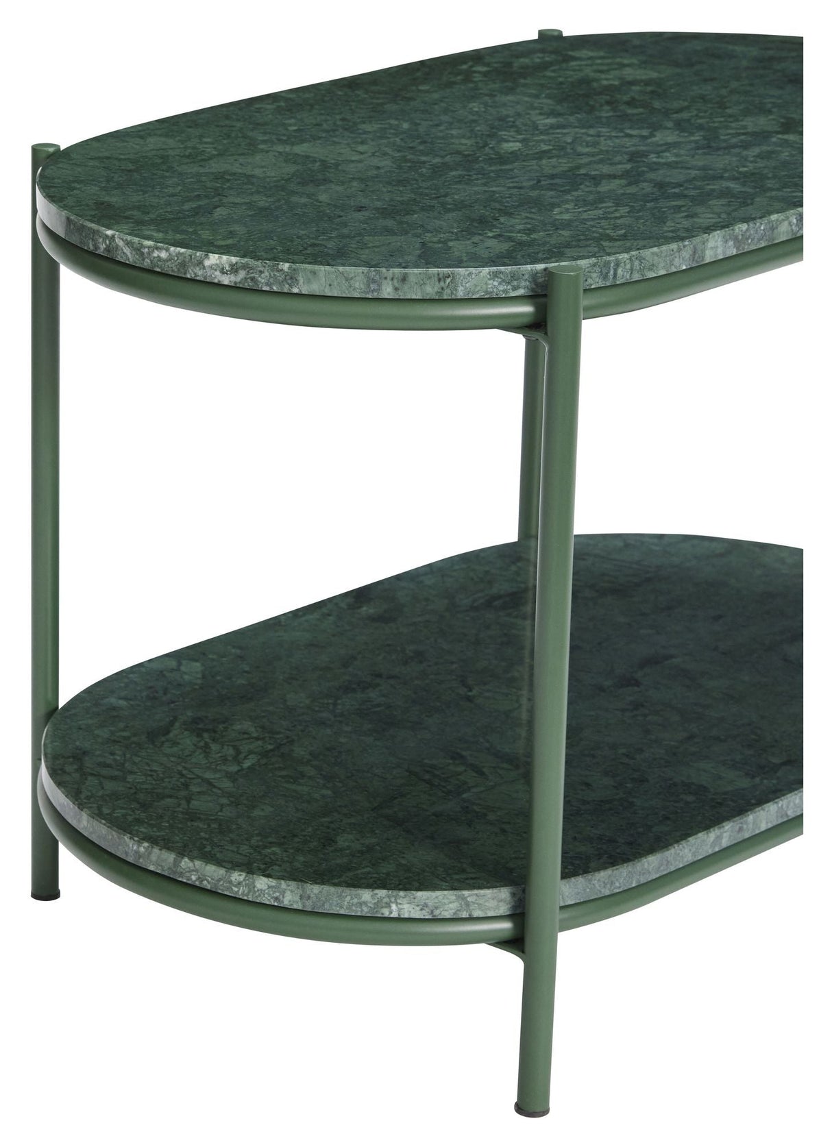 Hübsch Nusa Coffee table, 58x34, Green marble/metal