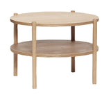 Hübsch Acorn Coffee table with shelf Oak, Ø60