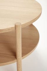 Hübsch Acorn Coffee table with shelf Oak, Ø60