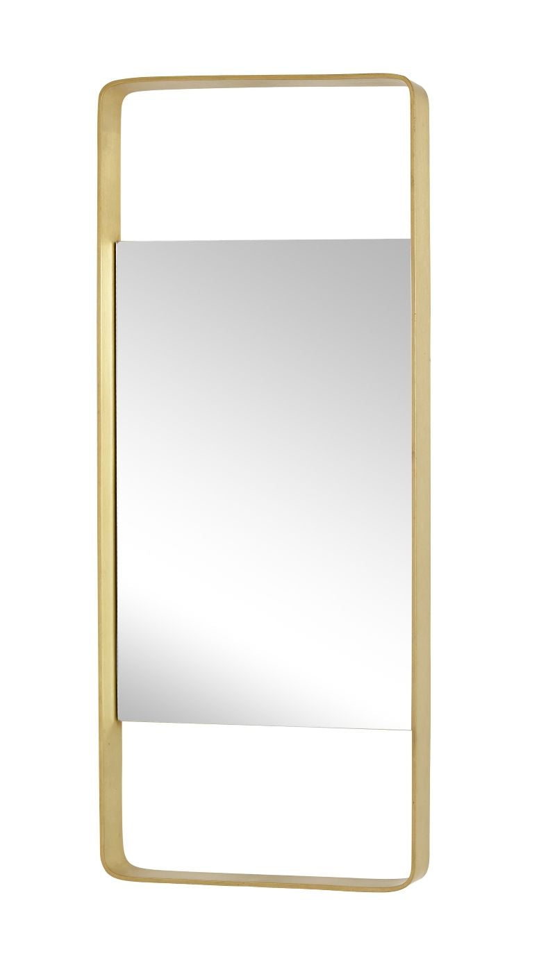 Hübsch Aware Mirror w/Iron Frame, Brass Finish