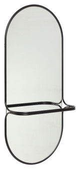 Hübsch Carry Mirror, Black Metal