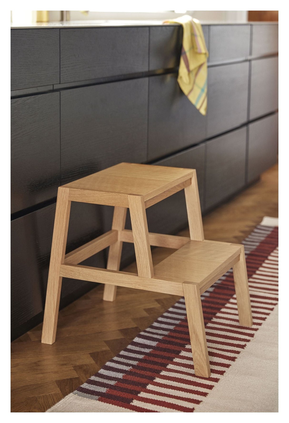 Hübsch Alp Stepping Ladder/Stool, Oak/Oak veneer