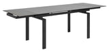 Huddersfield Dining table with glass/ceramics, black, 160/240x85