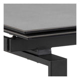 Huddersfield Dining table with glass/ceramics, black, 160/240x85