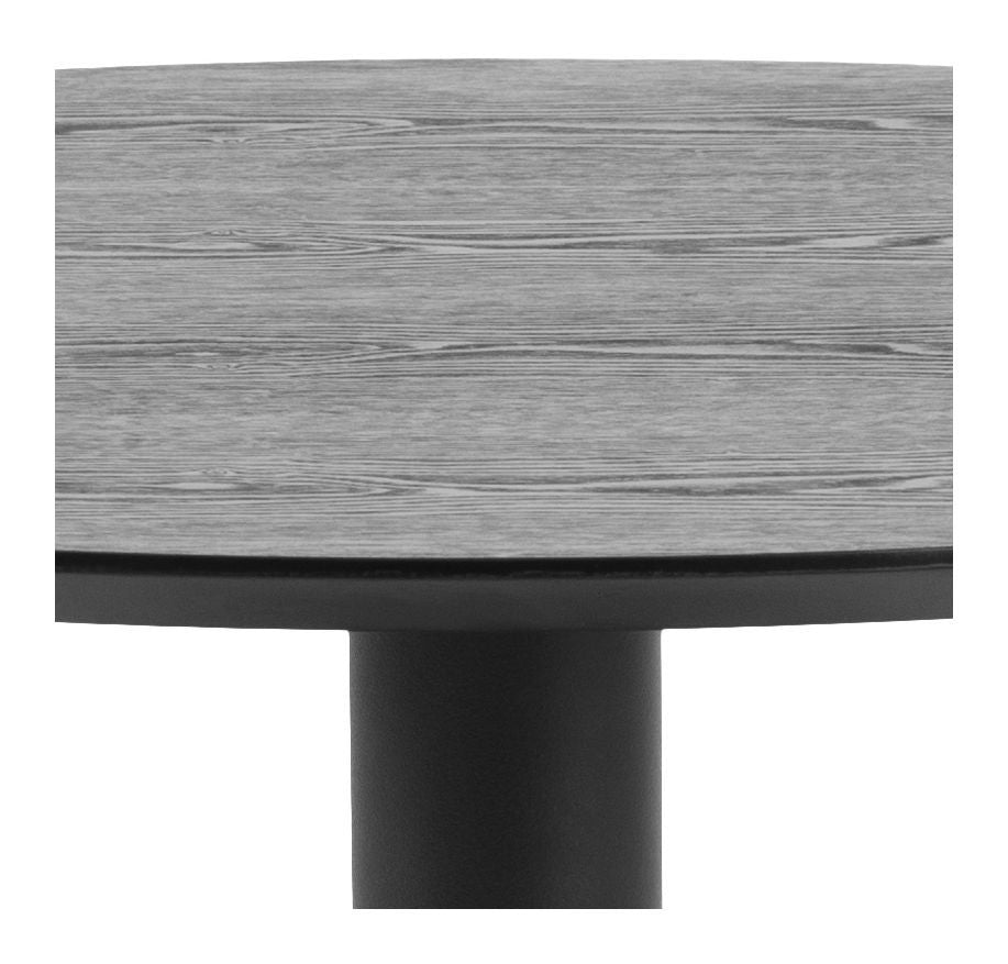 Ibiza Bar Table, Ash Veneer/Metal Black, Ø80