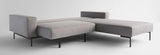 Bragi Sofa bed with chaise, Flashtex, Light gray