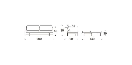 Conlix Sofa bed, Off-white Bouclé