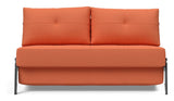 Cubed 140 Chrome Sofa Bed, Argus/Rust