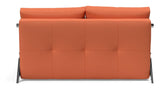 Cubed 140 Chrome Sofa Bed, Argus/Rust