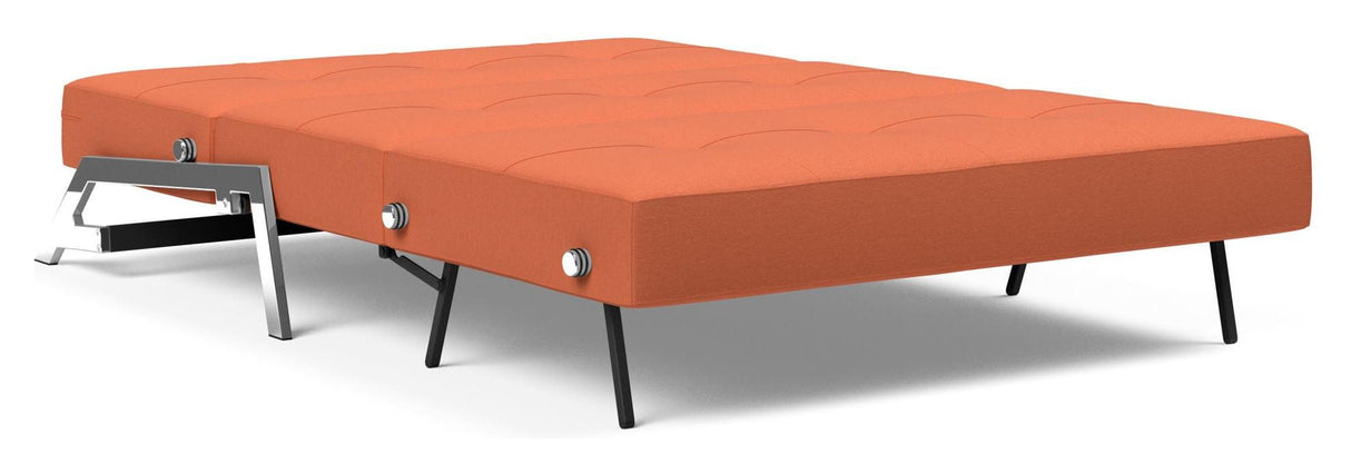 Cubed 140 Chrome Sofa Bed, Argus/Rust