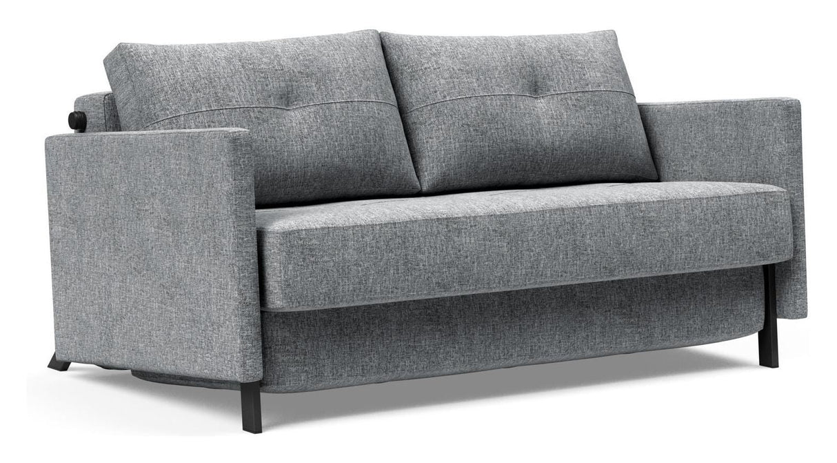 Cubed 140 Sofa bed with armrests, Twist/Granite