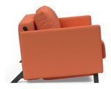 Cubed 140 Sofa bed with armrests, Argus/Rust