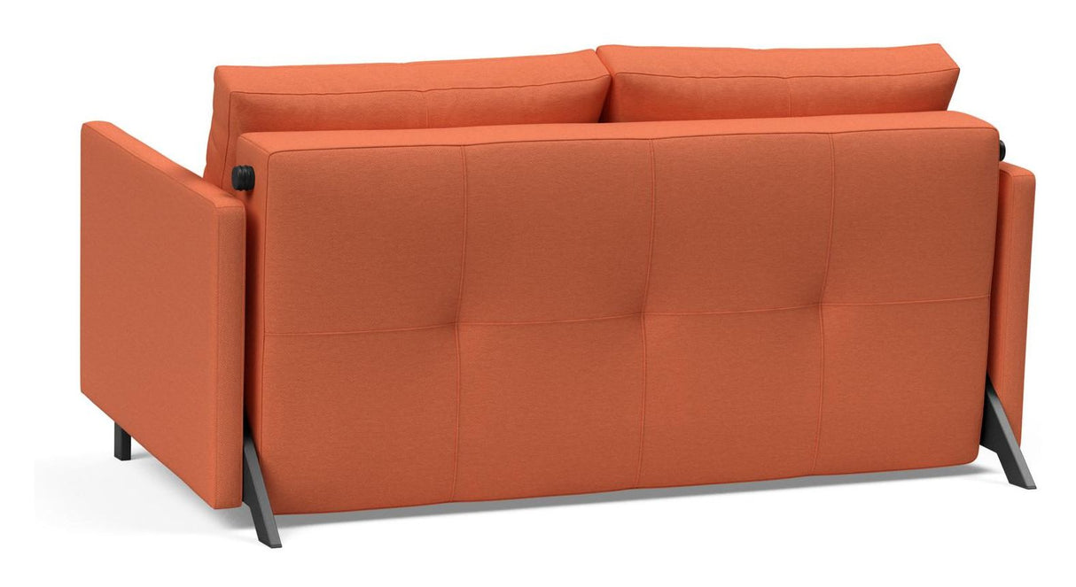 Cubed 140 Sofa bed with armrests, Argus/Rust