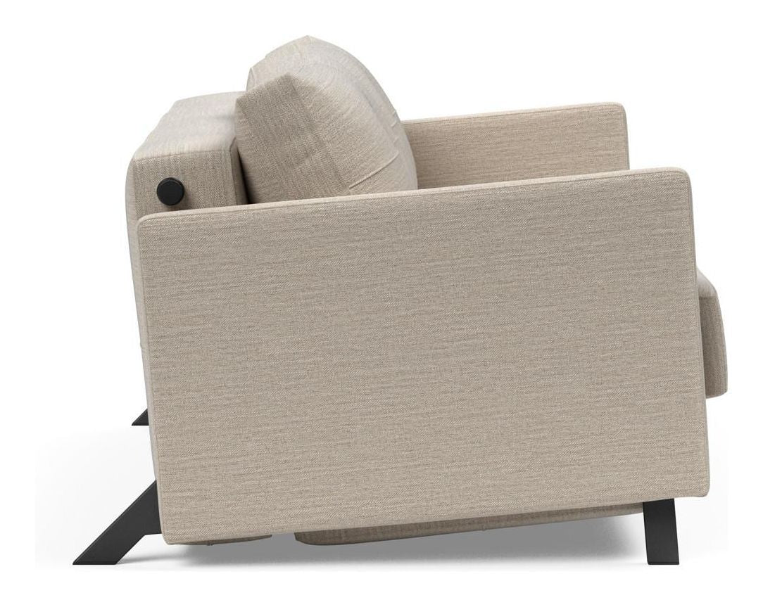 Cubed 140 Sofa bed with armrests, Blida/Sand Gray