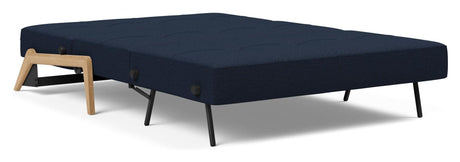 Cubed 140 Sofa bed with Oak legs, Mixed Dance/Blue