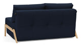 Cubed 140 Sofa bed with Oak legs, Mixed Dance/Blue