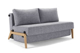 Cubed 140 Sofa bed with Oak legs, Twist/Granite