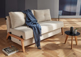 Cubed 140 Sofa Bed with Oak Legs, Sand Gray