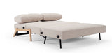 Cubed 140 Sofa Bed with Oak Legs, Sand Gray