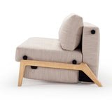 Cubed 140 Sofa Bed with Oak Legs, Sand Gray