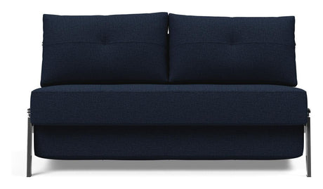 Cubed 140 Sofa bed with chrome legs, Mixed Dance/Blue