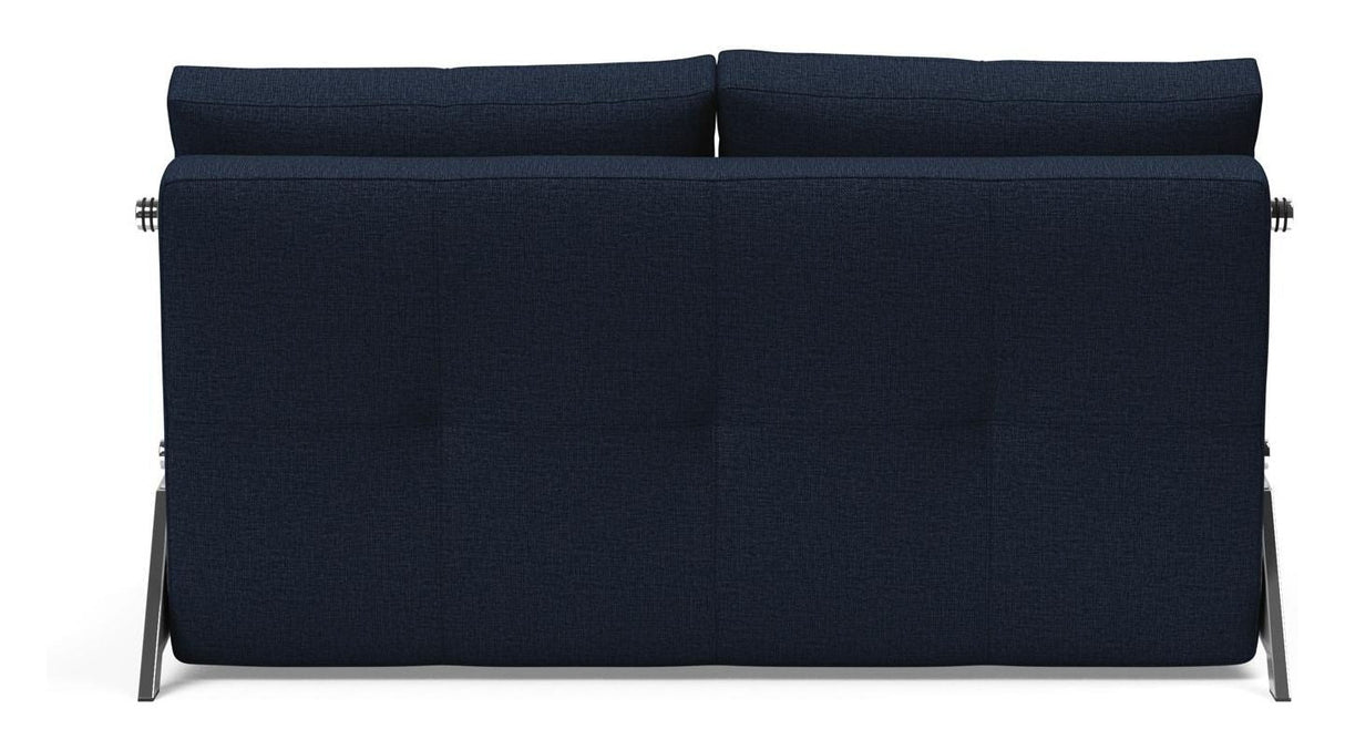 Cubed 140 Sofa bed with chrome legs, Mixed Dance/Blue