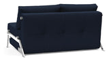 Cubed 140 Sofa bed with chrome legs, Mixed Dance/Blue