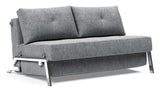 Cubed 140 Sofa bed with chrome legs, Twist/Granite