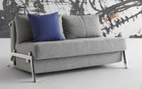 Cubed 140 Sofa bed with chrome legs, Twist/Granite