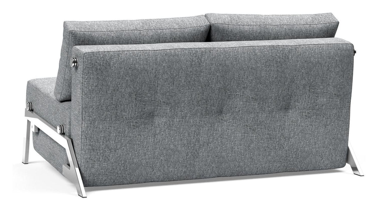 Cubed 140 Sofa bed with chrome legs, Twist/Granite