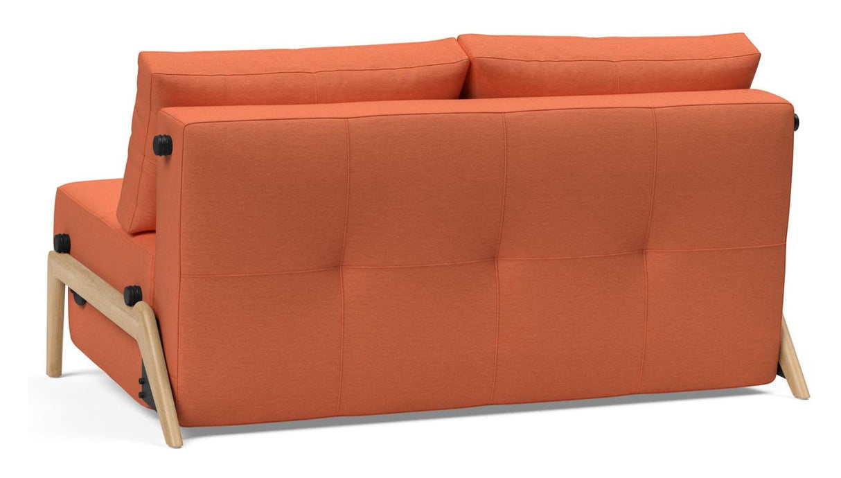 Cubed 140 Wood Sofa Bed, Argus/Rust