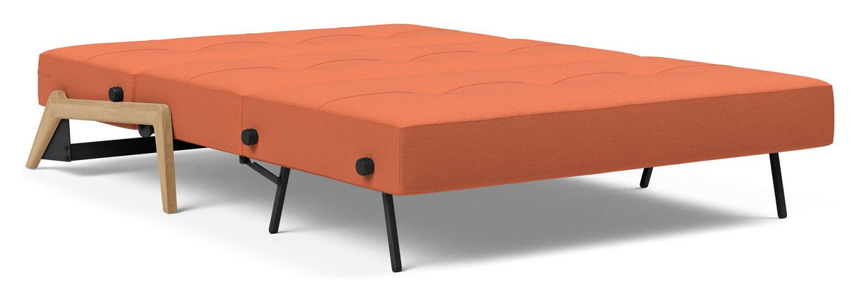 Cubed 140 Wood Sofa Bed, Argus/Rust