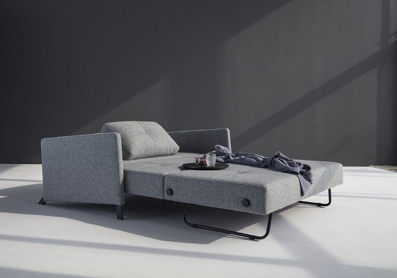 Cubed 160 Sofa bed with armrests, Twist/Granite