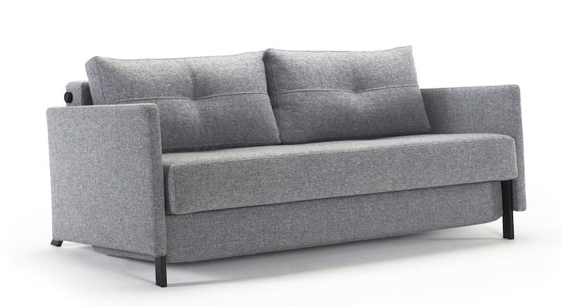 Cubed 160 Sofa bed with armrests, Twist/Granite