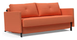 Cubed 160 Sofa bed with armrests, Argus/Rust