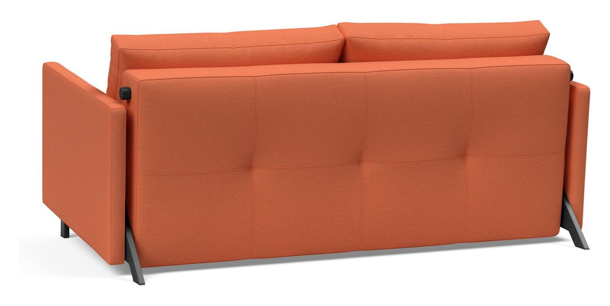 Cubed 160 Sofa bed with armrests, Argus/Rust