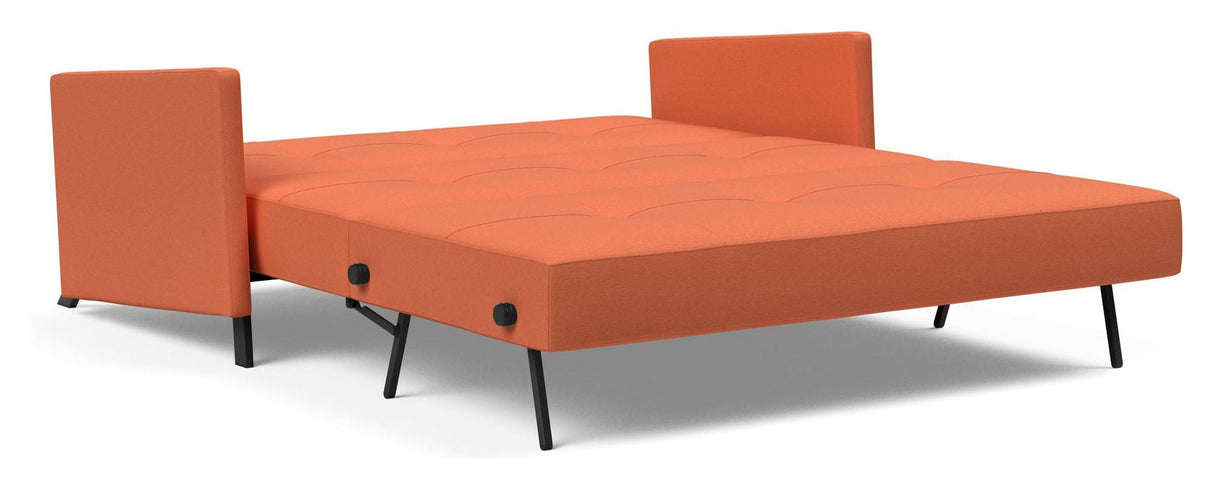 Cubed 160 Sofa bed with armrests, Argus/Rust