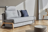 Cubed 160 Sofa bed with Oak legs, Twist/Granite