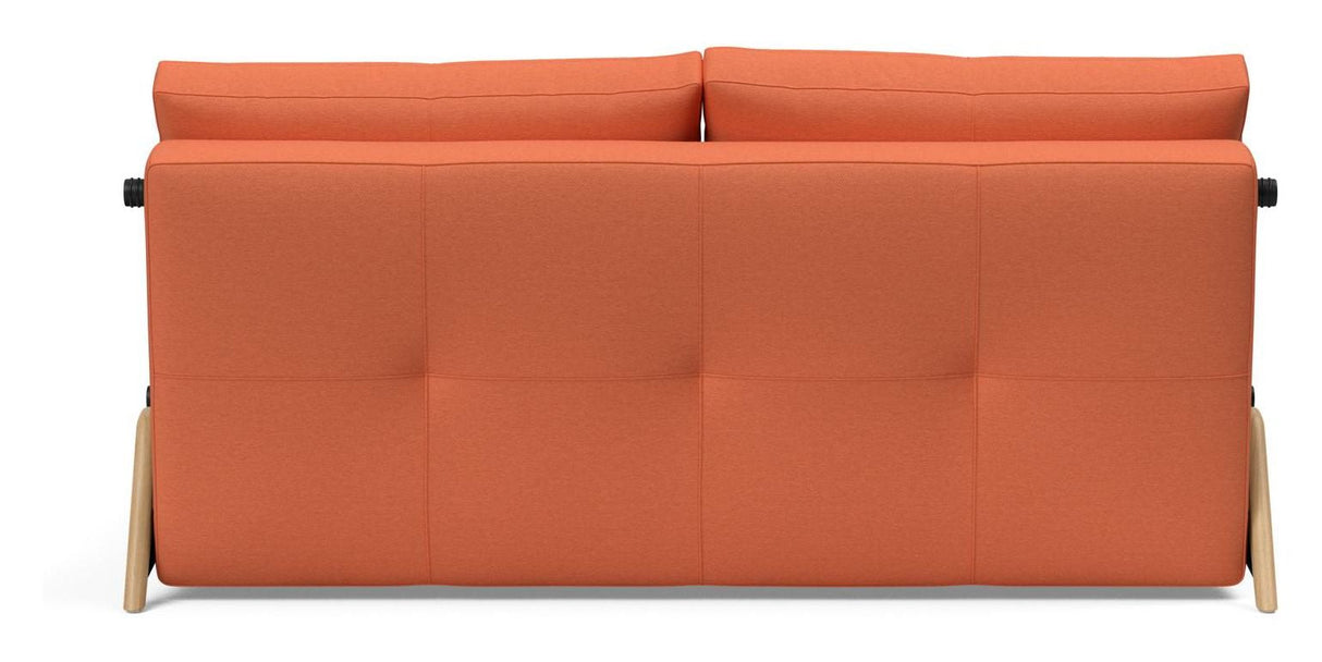 Cubed 160 Wood Sofa Bed, Argus/Rust