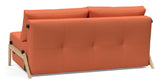 Cubed 160 Wood Sofa Bed, Argus/Rust