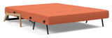 Cubed 160 Wood Sofa Bed, Argus/Rust