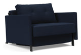 Cubed 90 Lounge Chair with armrests, Mixed Dance/Blue