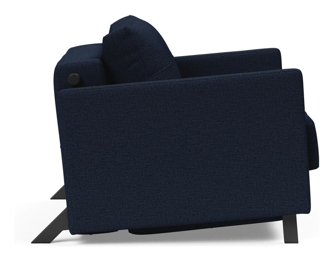 Cubed 90 Lounge Chair with armrests, Mixed Dance/Blue