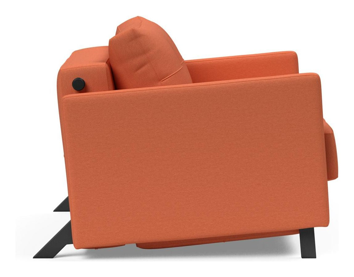 Cubed 90 Lounge Chair with Argus/Rust armrests