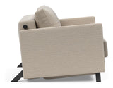 Cubed 90 Lounge Chair with armrests, Blida/Sand Gray